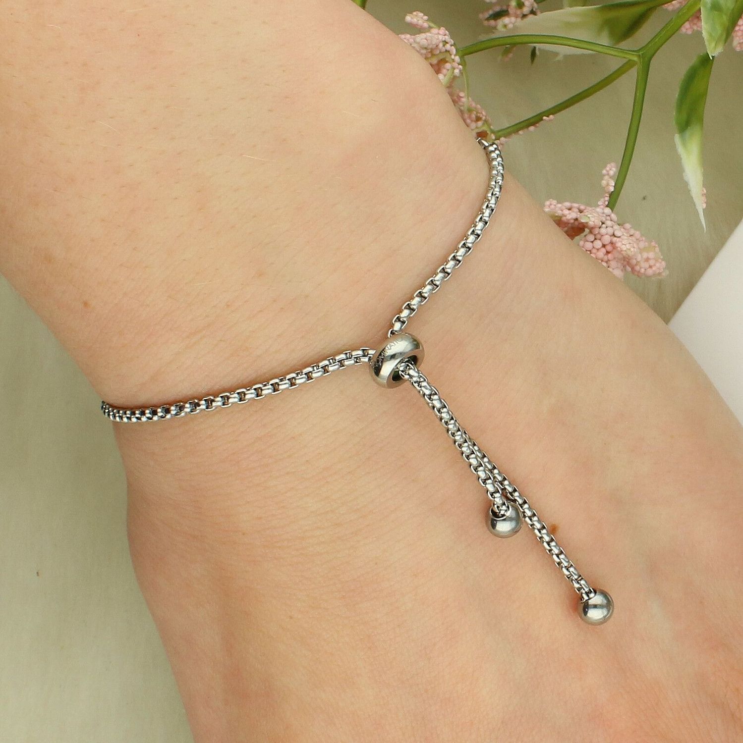 Bransoletka Milleluci Motylek i Serce – 028019 010 - stal nierdzewna, cyrkonie, regulowana.jpg